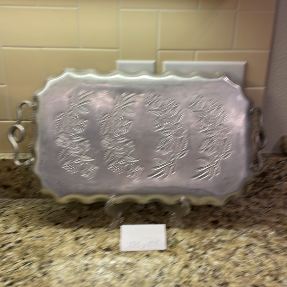Vintage Aluminum platter 17.5” x 10.5”